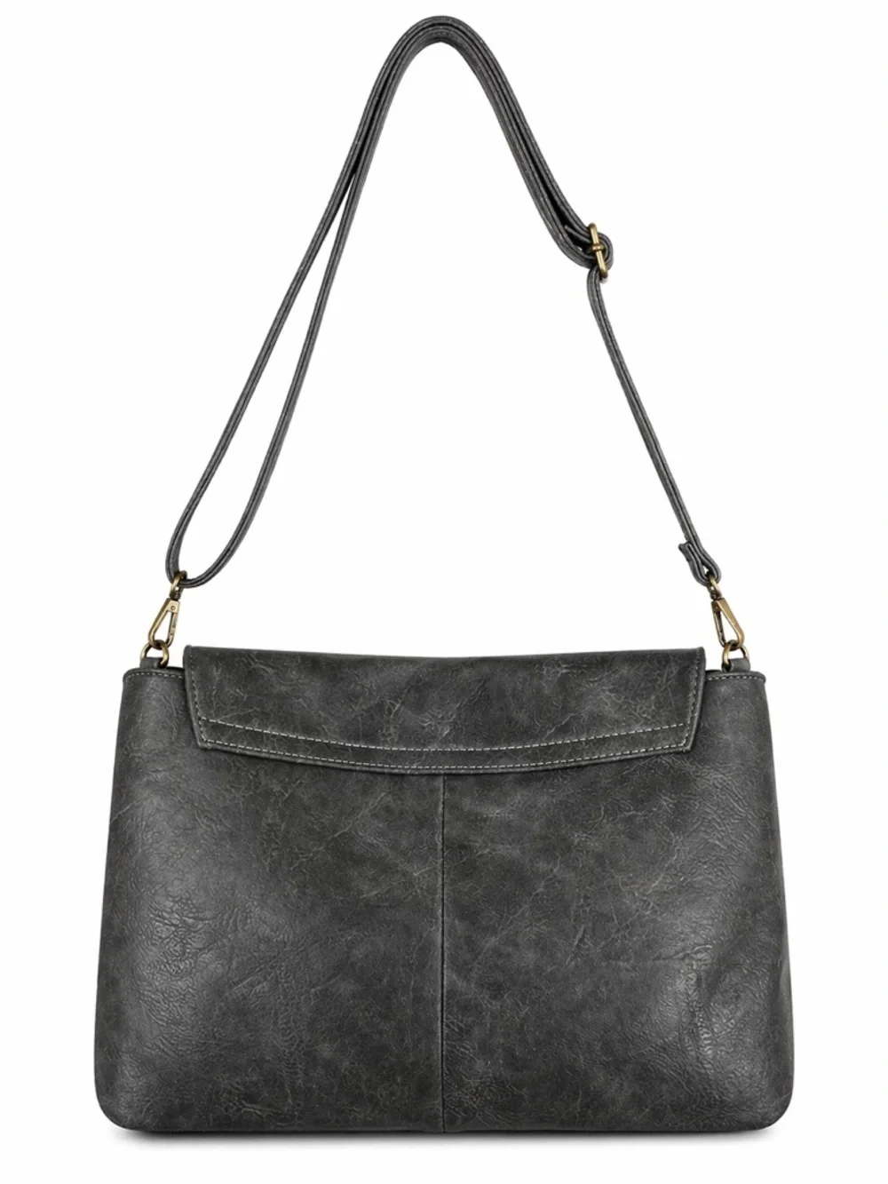 Charcoal Distressed Crossbody / Shoulder Bag sachet NEW